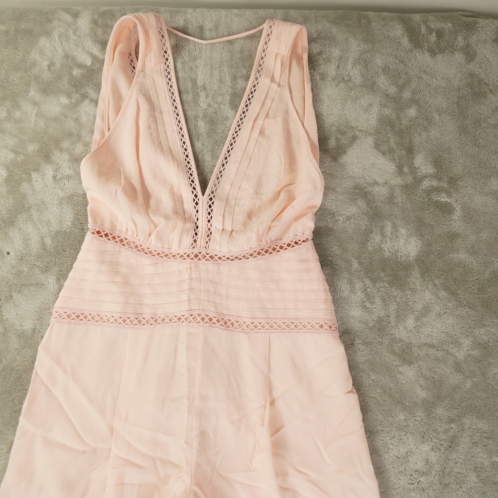 REISS Regular Wide Leg Resort Jumpsuit in Blush Pink Women's 4 Chic City - Picture 3 of 14